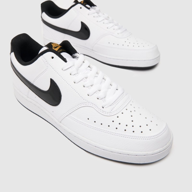 Nike Court Vision Low Trainers Blanco-negro Dr.martens Botas