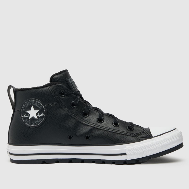 Negro Dr.martens Botas Converse All Star Street Mid Trainers