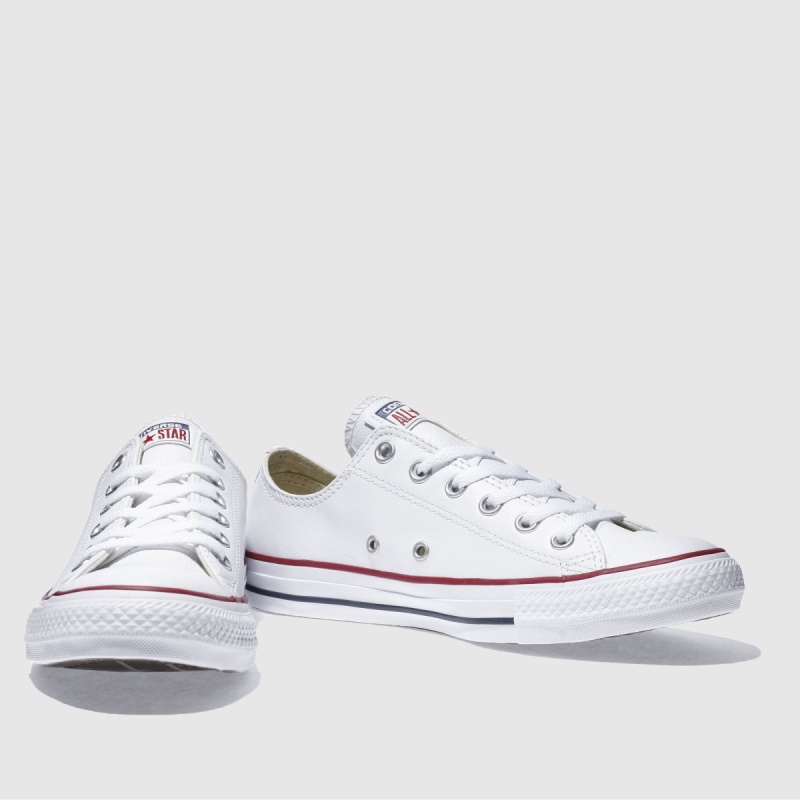 Converse All Star Cuero Ox Trainers Blanco Dr.martens Botas