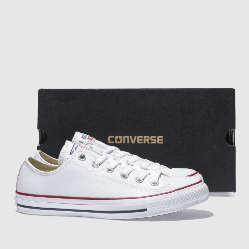 Converse All Star Cuero Ox Trainers Blanco Dr.martens Botas
