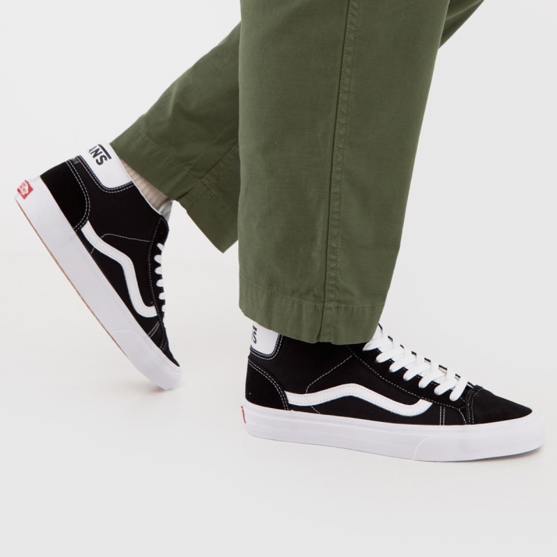 Dr.martens Botas Vans Mid Skool 37 Zapatillas De Deporte En Blanco Y Negro