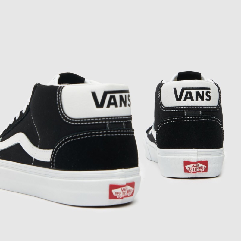 Dr.martens Botas Vans Mid Skool 37 Zapatillas De Deporte En Blanco Y Negro