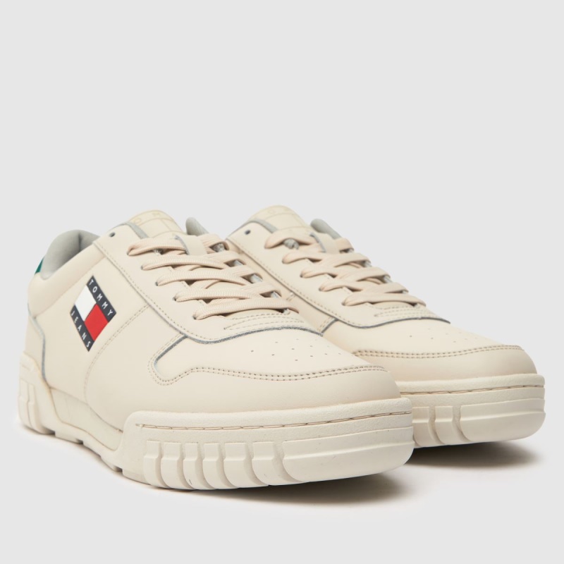 Stone Dr.martens Botas Tommy Jeans Zapatillas Retro De Cuero Con Suela Cupsole