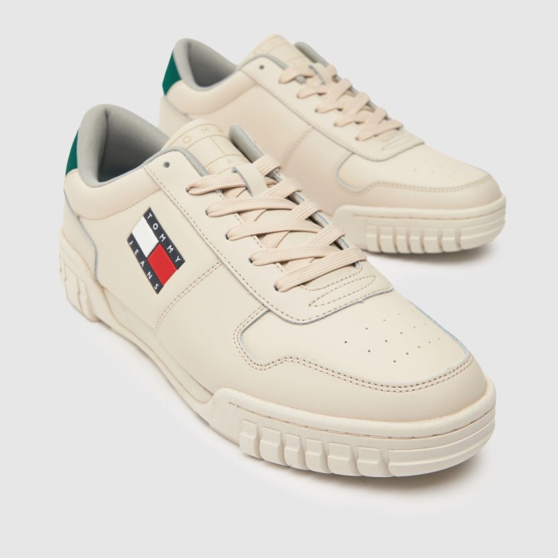 Stone Dr.martens Botas Tommy Jeans Zapatillas Retro De Cuero Con Suela Cupsole