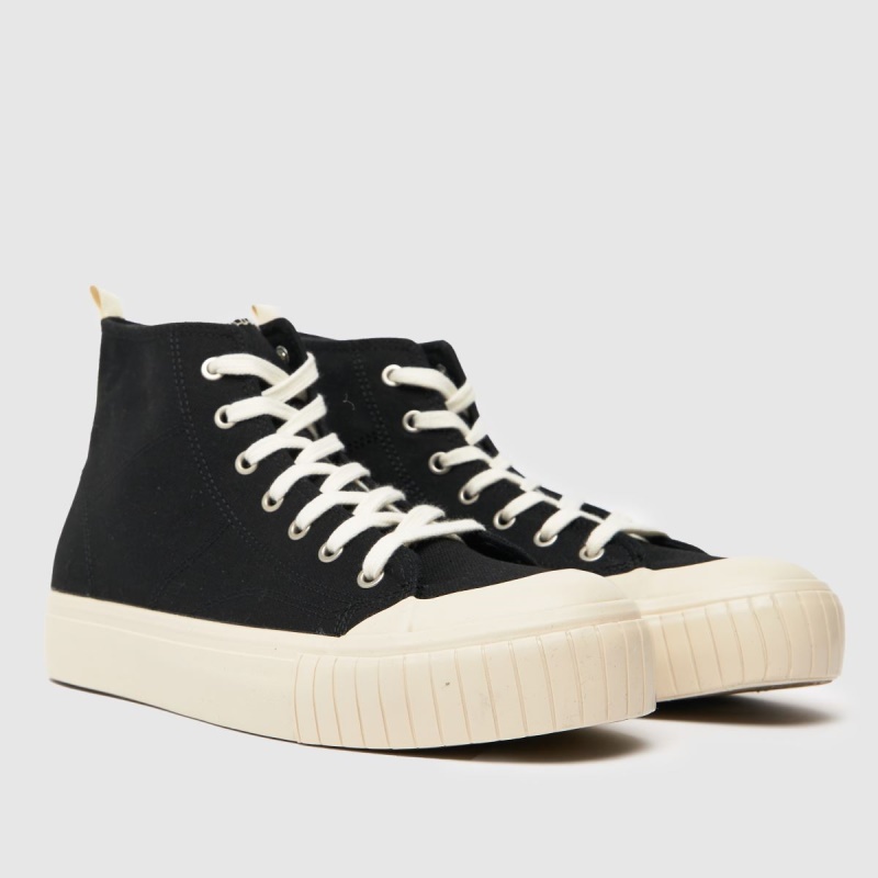 Zapatillas Altas De Lona Negras Schuh Webb Dr.martens Botas