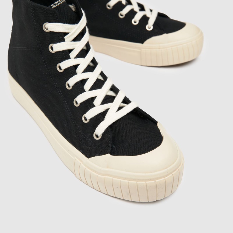 Zapatillas Altas De Lona Negras Schuh Webb Dr.martens Botas