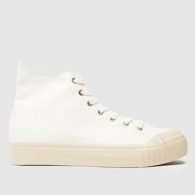 Zapatillas Altas De Lona Schuh Webb Dr.martens Botas Blanco