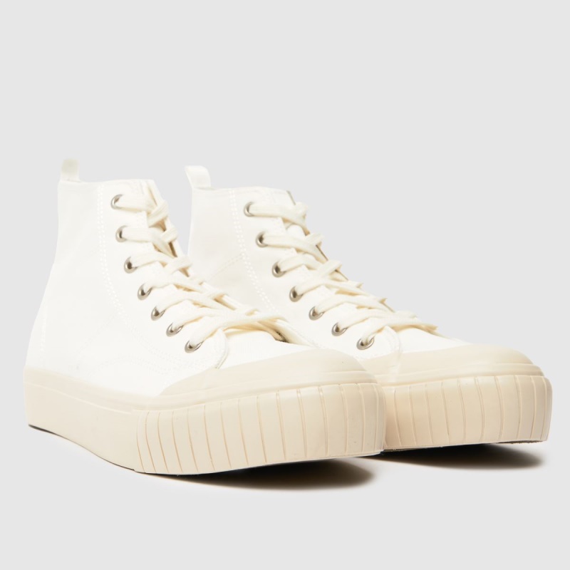 Zapatillas Altas De Lona Schuh Webb Dr.martens Botas Blanco