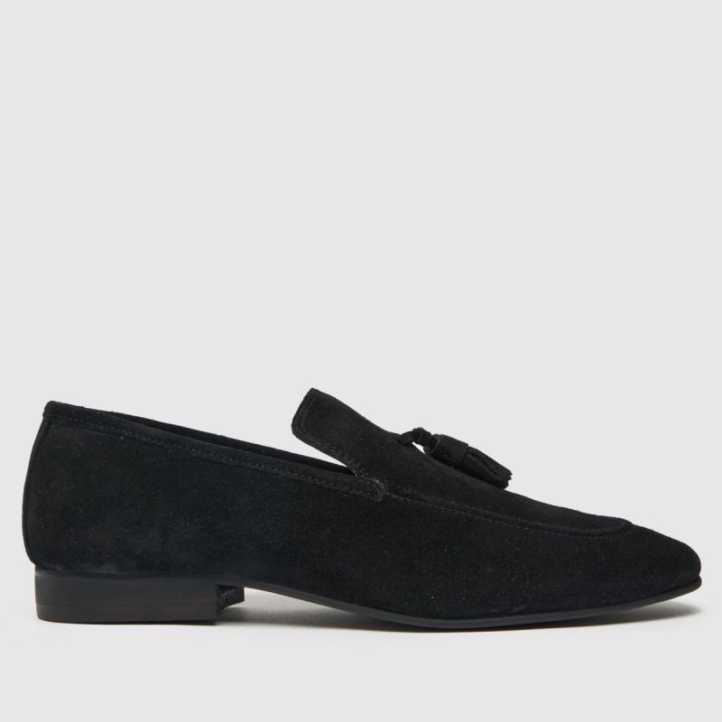 Negro Dr.martens Botas Schuh Rhett Mocasines Con Borlas