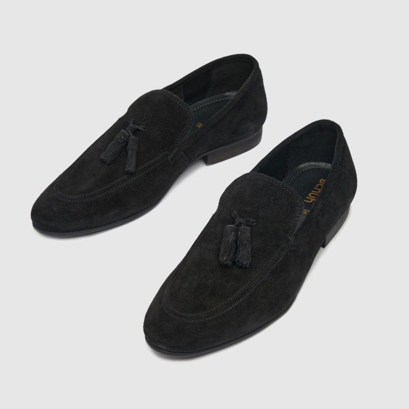 Negro Dr.martens Botas Schuh Rhett Mocasines Con Borlas