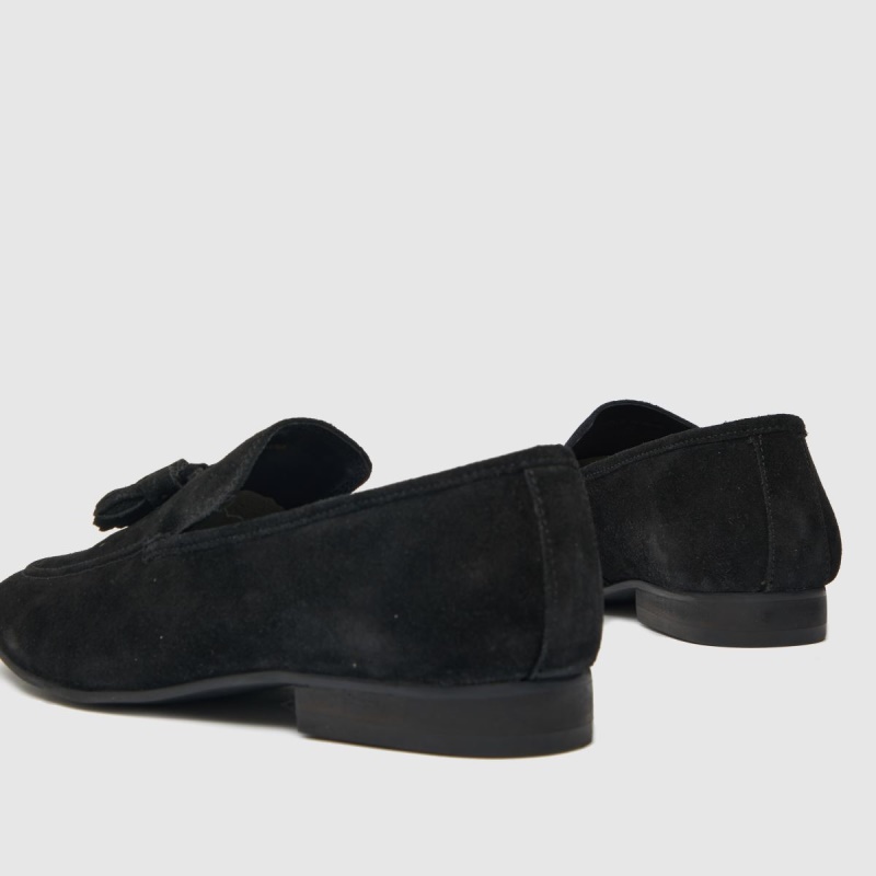 Negro Dr.martens Botas Schuh Rhett Mocasines Con Borlas