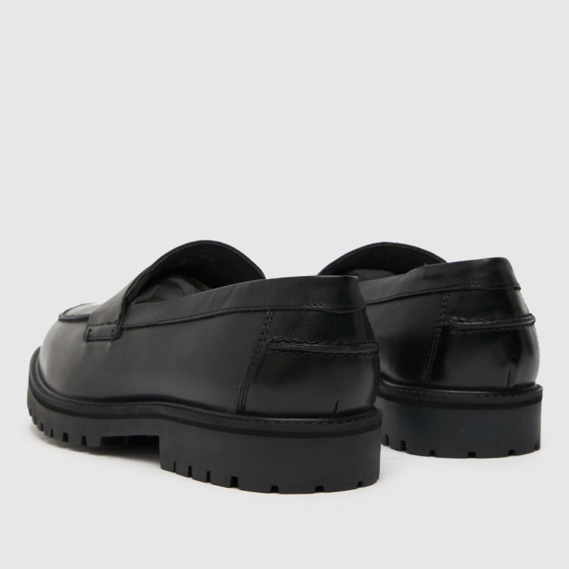 Negro Dr.martens Botas Schuh Rogan Cuero Mocasines Zapatos