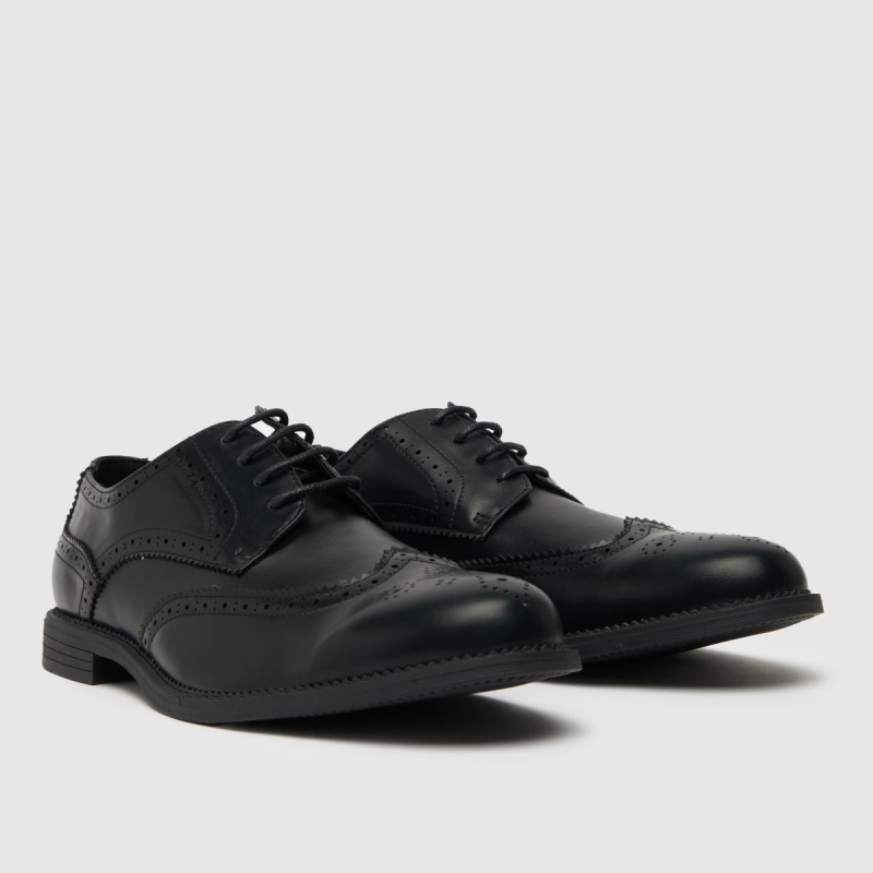 Negro Dr.martens Botas Schuh Reagan Zapatos Brogue