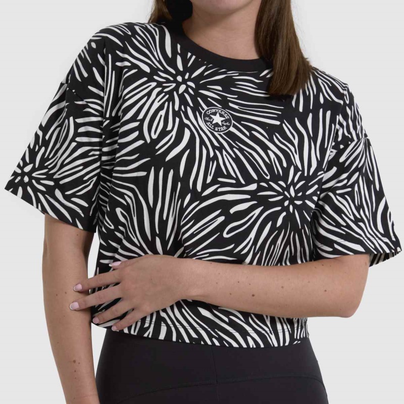 Camiseta Converse Animalier Allover Boxy Negra Dr.martens Botas