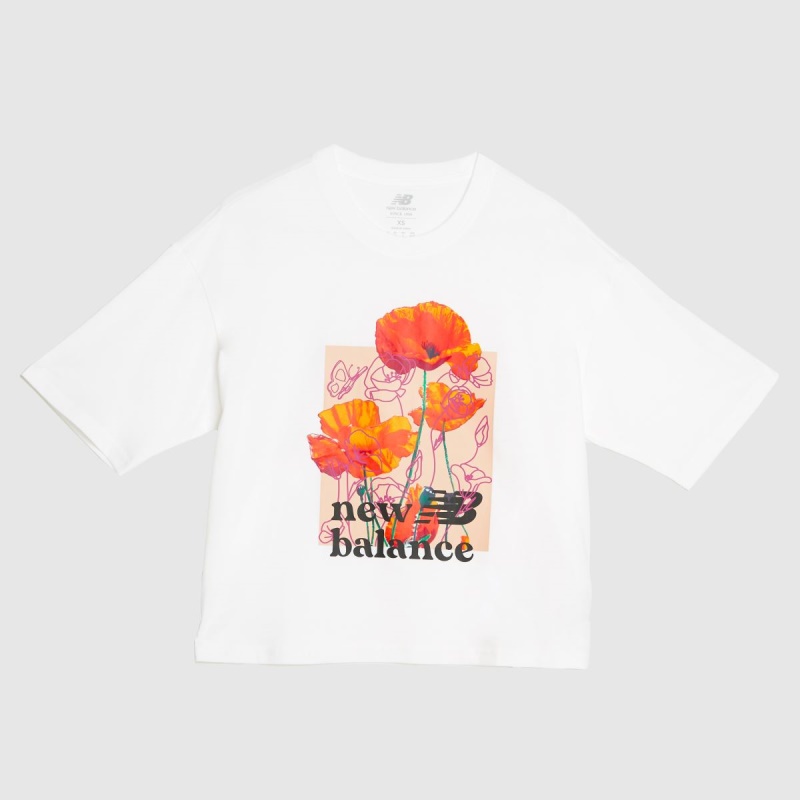 Camiseta New Balance Super Bloom Blanco-rosa Dr.martens Botas