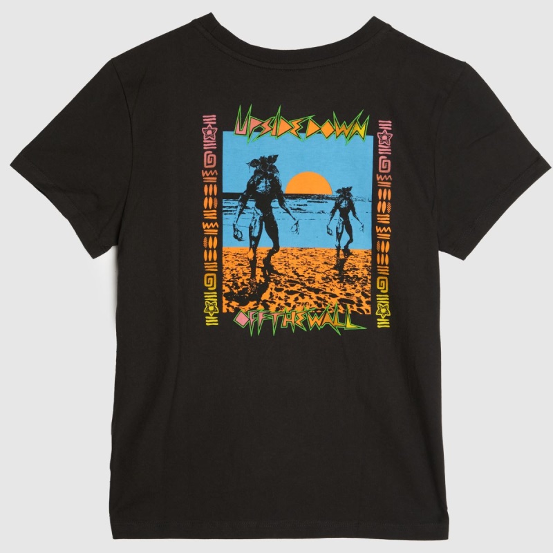 Dr.martens Botas Vans Cosas Extrañas Tripulación Camiseta Negro