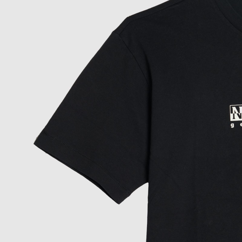 Camiseta Negra De Dr.martens Botas Napapijri S Box Crew