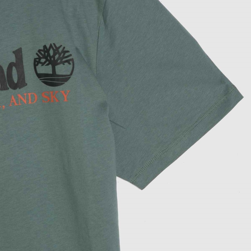 Camiseta Con Logo Delantero De Timberland Dr.martens Botas Verde