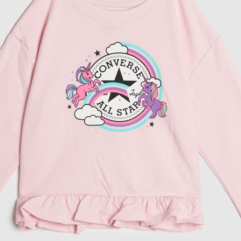 Conjunto De Converse Ruffle Crew Y Leggings Dr.martens Botas Rosa Pálido