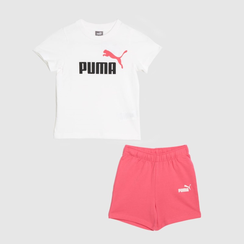 Camiseta Y Shorts Puma Minicats Blanco-rosa Dr.martens Botas
