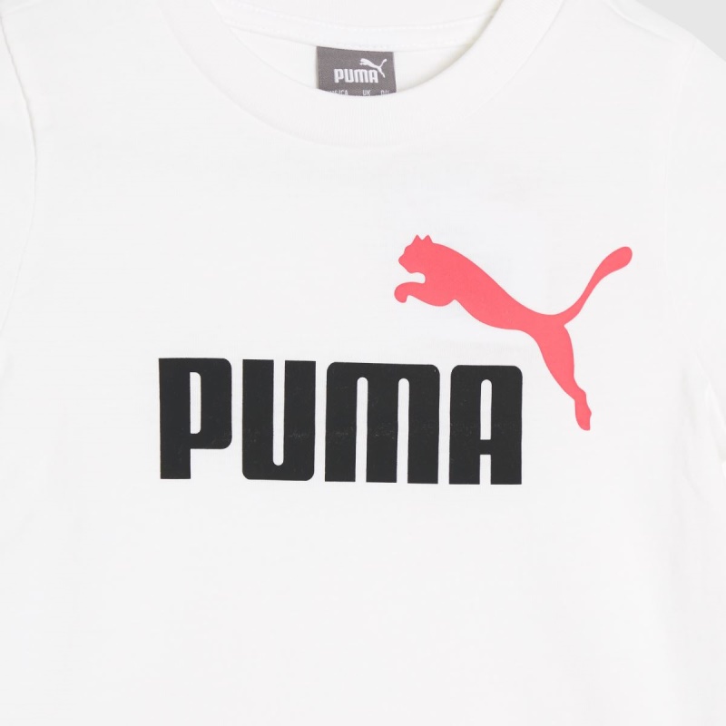Camiseta Y Shorts Puma Minicats Blanco-rosa Dr.martens Botas