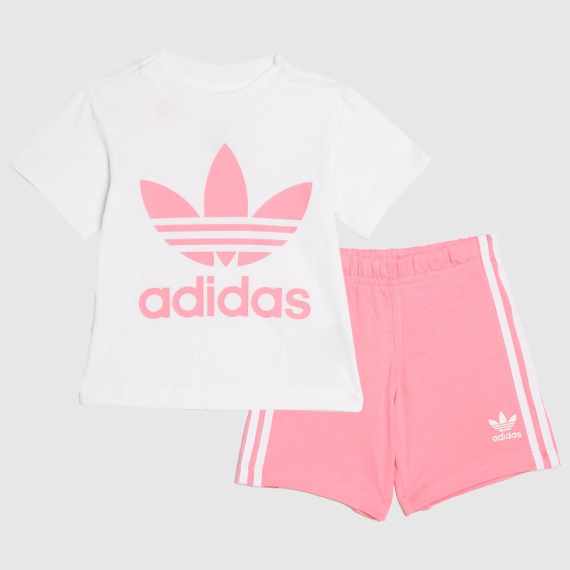Conjunto Camiseta Y Short Adidas Dr.martens Botas Blanco-rosa