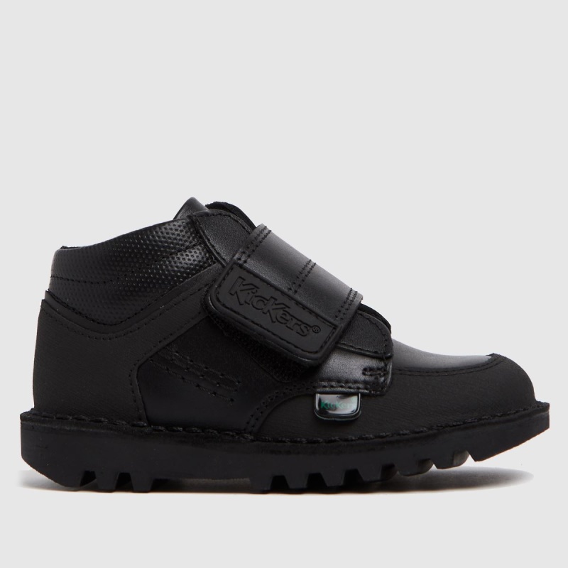 Dr.martens Botas Para Niños Pequeños Kickers Mid Scuff Botas Negras