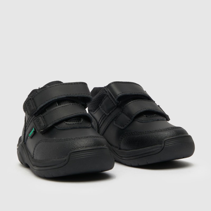 Negro Dr.martens Botas Kickers Stomper Mid Boys Botas Para Niños Pequeños