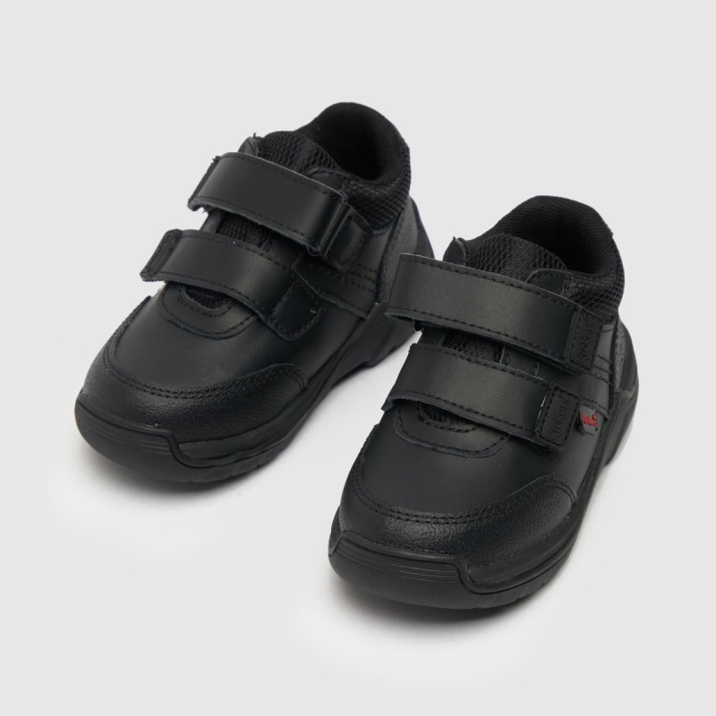 Negro Dr.martens Botas Kickers Stomper Mid Boys Botas Para Niños Pequeños