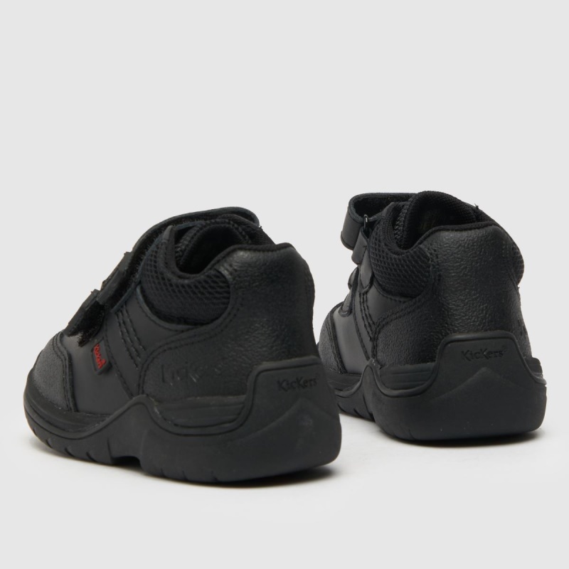 Negro Dr.martens Botas Kickers Stomper Mid Boys Botas Para Niños Pequeños