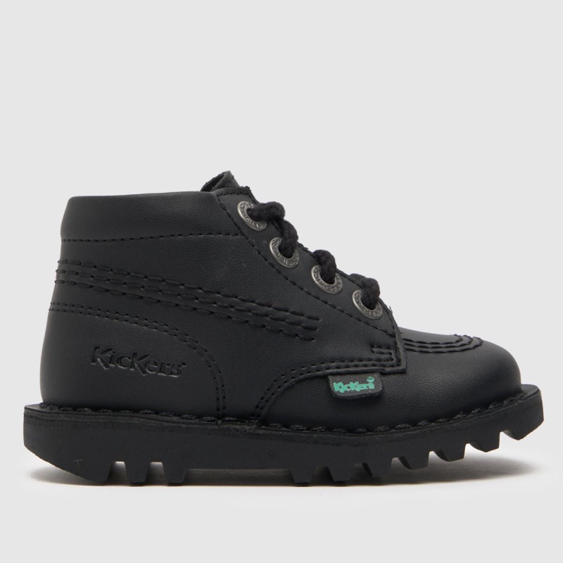 Dr.martens Botas Kickers Kick Hi Vegan Boys Botas Para Niños Pequeños Negro
