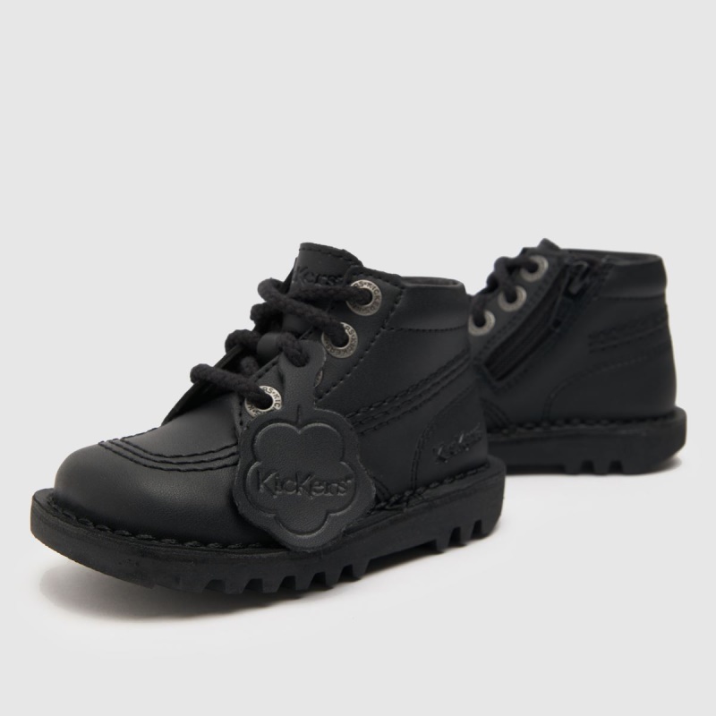 Dr.martens Botas Kickers Kick Hi Vegan Boys Botas Para Niños Pequeños Negro