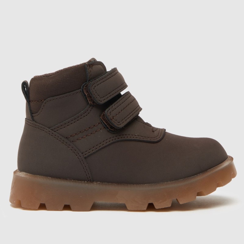 Marrón Schuh Correa De Cambio Botas Para Niños Pequeños Dr.martens Botas