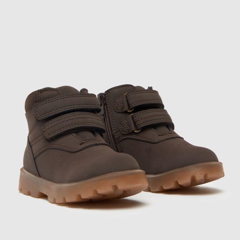 Marrón Schuh Correa De Cambio Botas Para Niños Pequeños Dr.martens Botas
