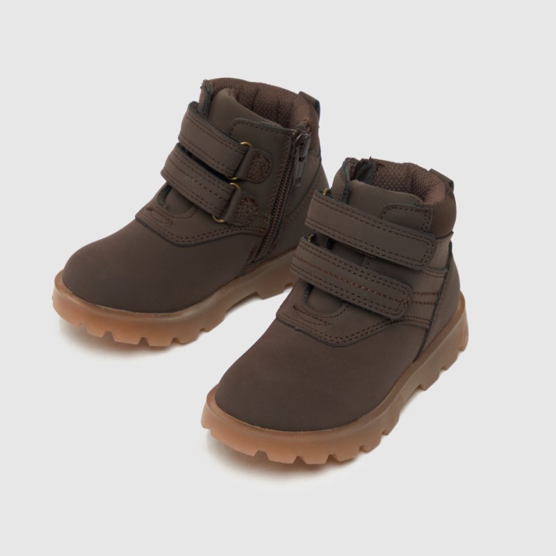 Marrón Schuh Correa De Cambio Botas Para Niños Pequeños Dr.martens Botas
