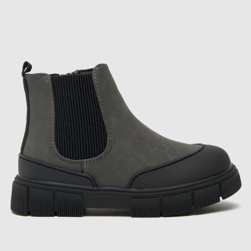 Gris Schuh Curioso Chelsea Boys Botas De Niño Dr.martens Botas