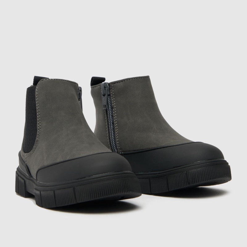 Gris Schuh Curioso Chelsea Boys Botas De Niño Dr.martens Botas