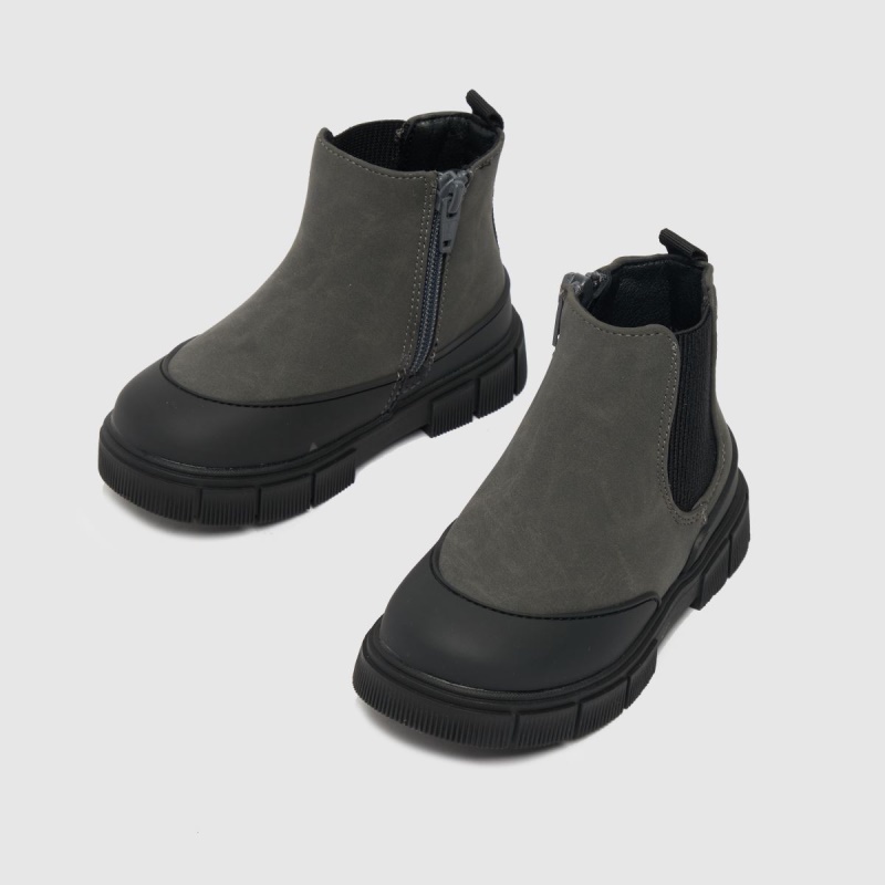 Gris Schuh Curioso Chelsea Boys Botas De Niño Dr.martens Botas