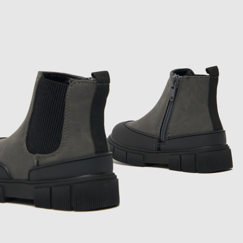 Gris Schuh Curioso Chelsea Boys Botas De Niño Dr.martens Botas