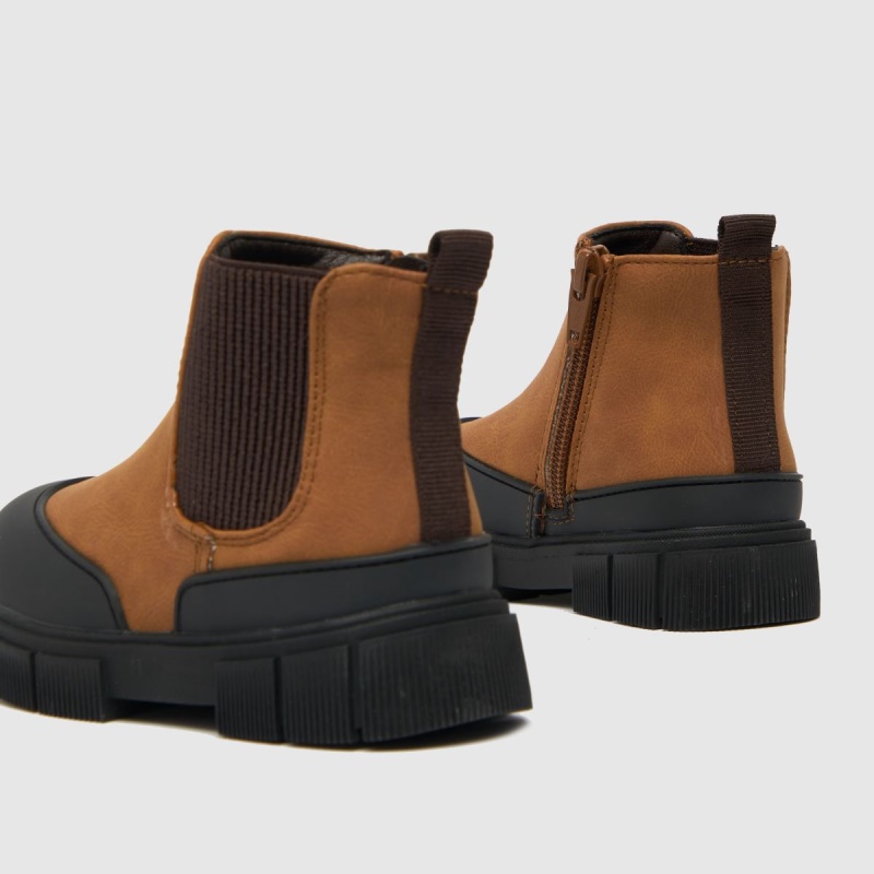 Schuh Curioso Chelsea Boys Botas Para Niños Pequeños Bronceado Dr.martens Botas