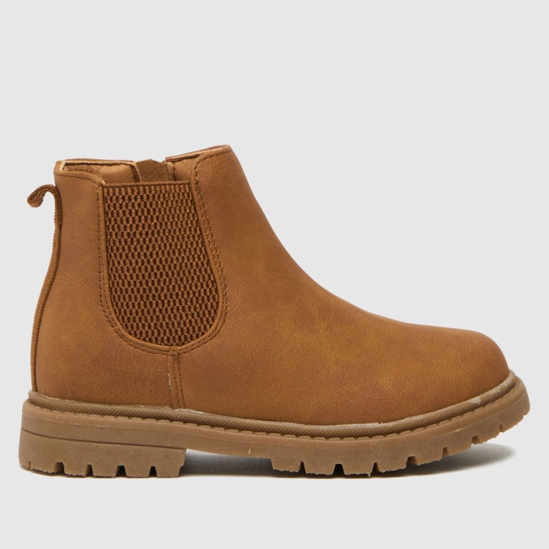 Tan Schuh Encantadoras Botas Chelsea Para Niños Pequeños Dr.martens Botas