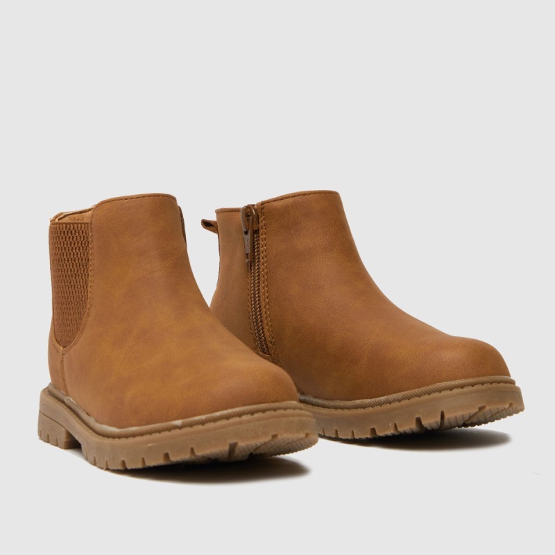 Tan Schuh Encantadoras Botas Chelsea Para Niños Pequeños Dr.martens Botas