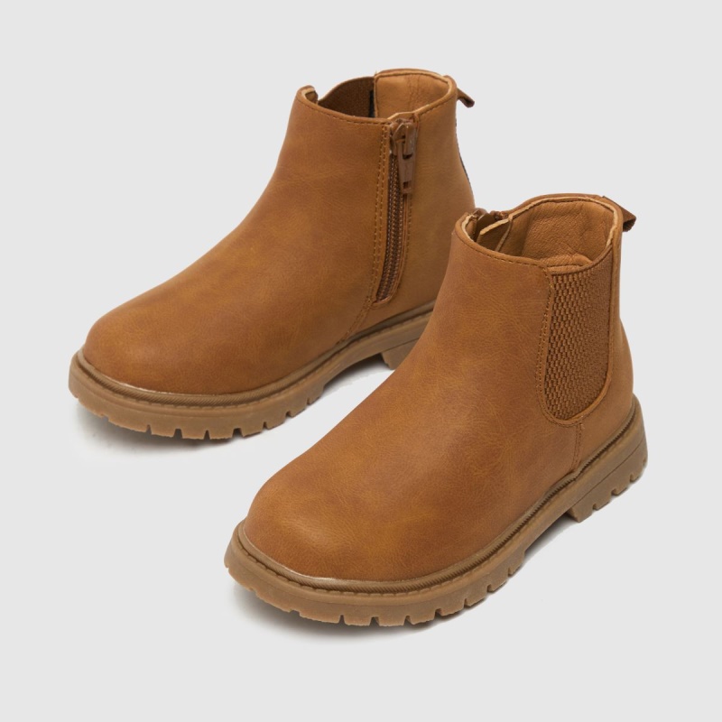 Tan Schuh Encantadoras Botas Chelsea Para Niños Pequeños Dr.martens Botas