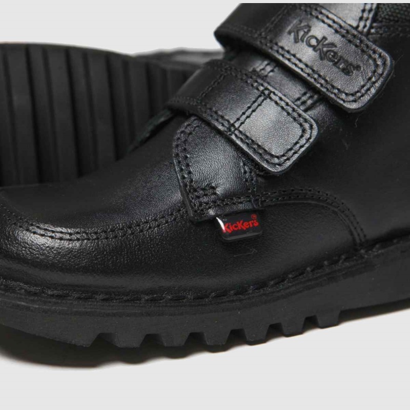 Negro Kickers Kick Scuff Hola Niños Júnior Botas Dr.martens Botas