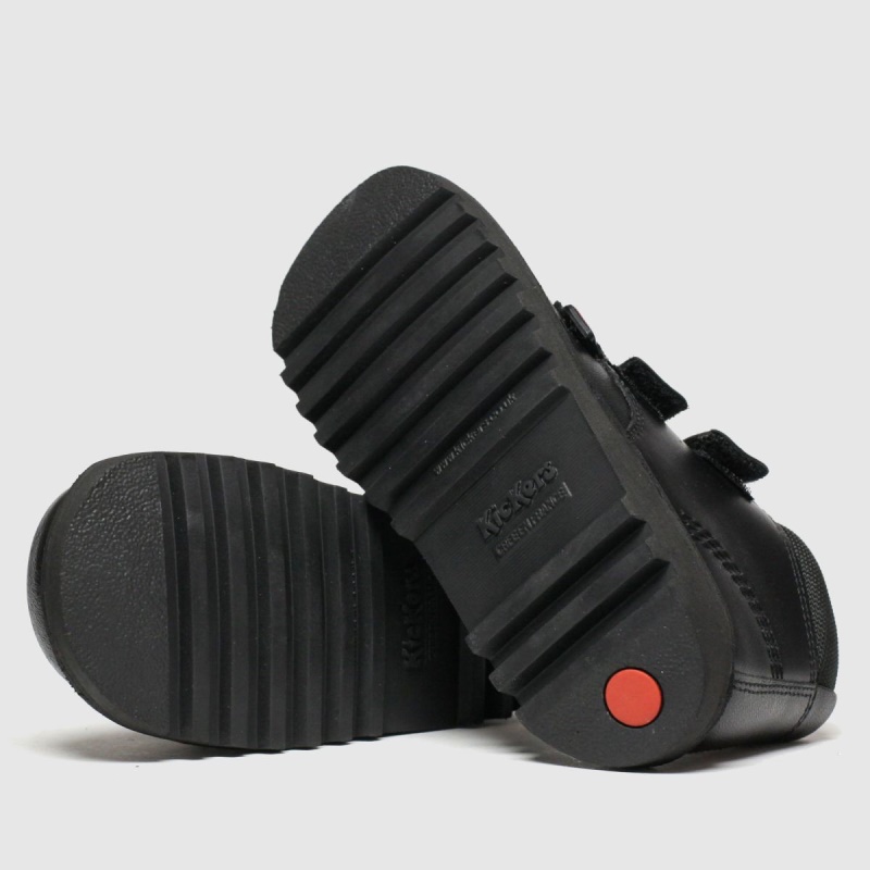 Negro Kickers Kick Scuff Hola Niños Júnior Botas Dr.martens Botas