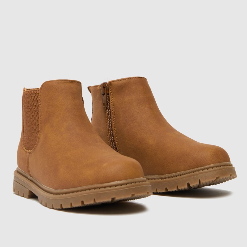 Schuh Encantador Chelsea Niños Junior Botas Bronceado Dr.martens Botas