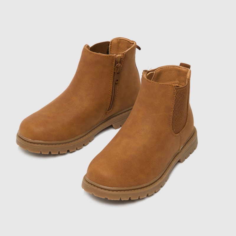 Schuh Encantador Chelsea Niños Junior Botas Bronceado Dr.martens Botas