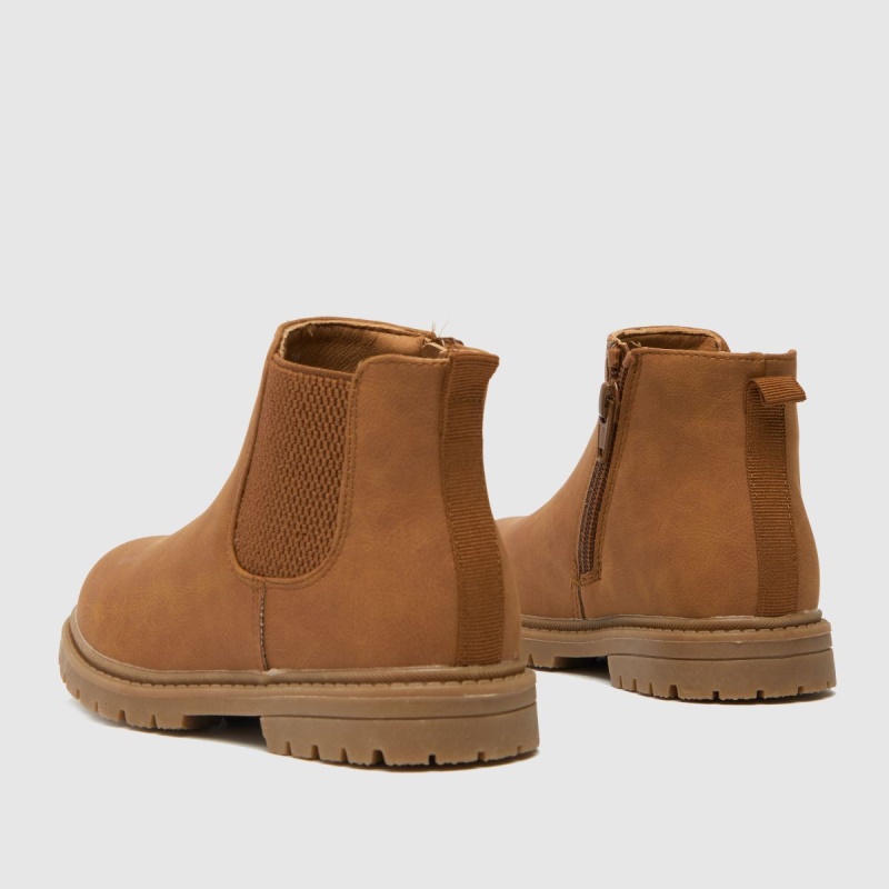 Schuh Encantador Chelsea Niños Junior Botas Bronceado Dr.martens Botas