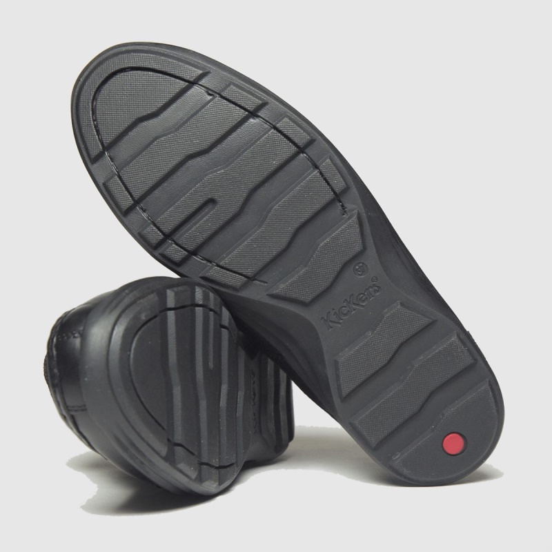 Negro Dr.martens Botas Kickers Reasan Encaje Niños Zapatos Juveniles