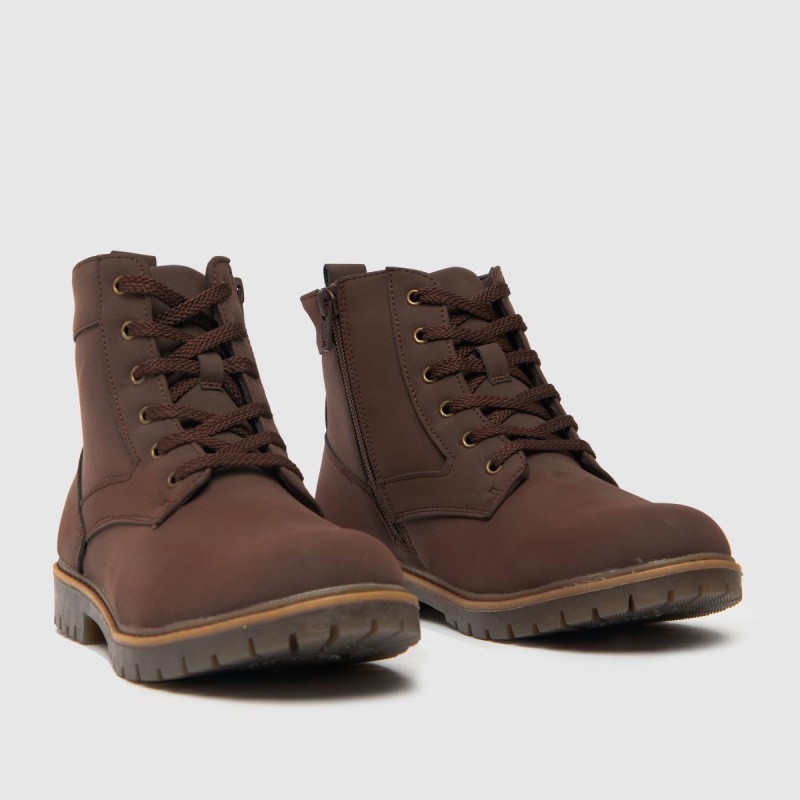 Schuh Change Lace Up Boys Botas Juveniles Marrón Dr.martens Botas